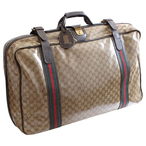 gucci luggage vintage|Gucci leather luggage.